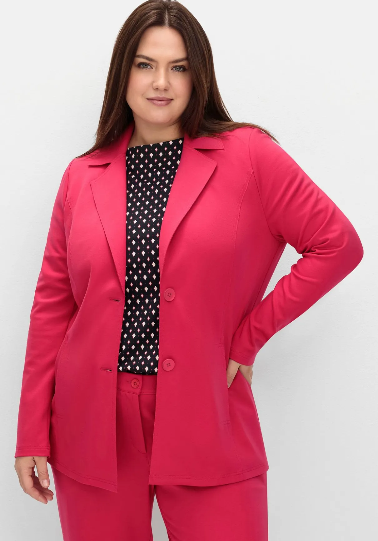 Blazer aus Milano-Ripp, mit Reverskragen