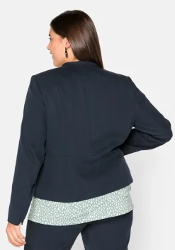 Blazer in Kurzform mit tiefem Reverskragen