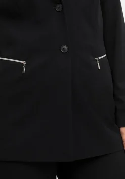 Blazer mit Reißverschluss-Taschen