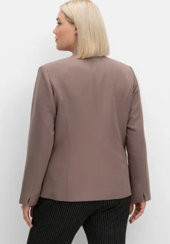 Blazer mit Stehkragen und Kontrast-Zipper