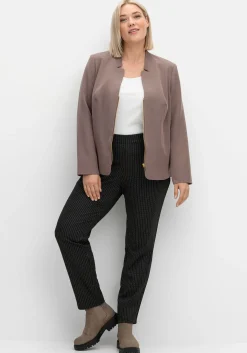 Blazer mit Stehkragen und Kontrast-Zipper