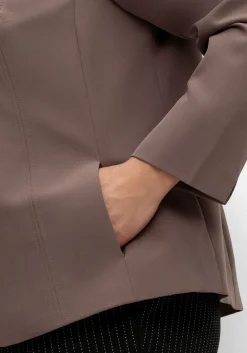 Blazer mit Stehkragen und Kontrast-Zipper