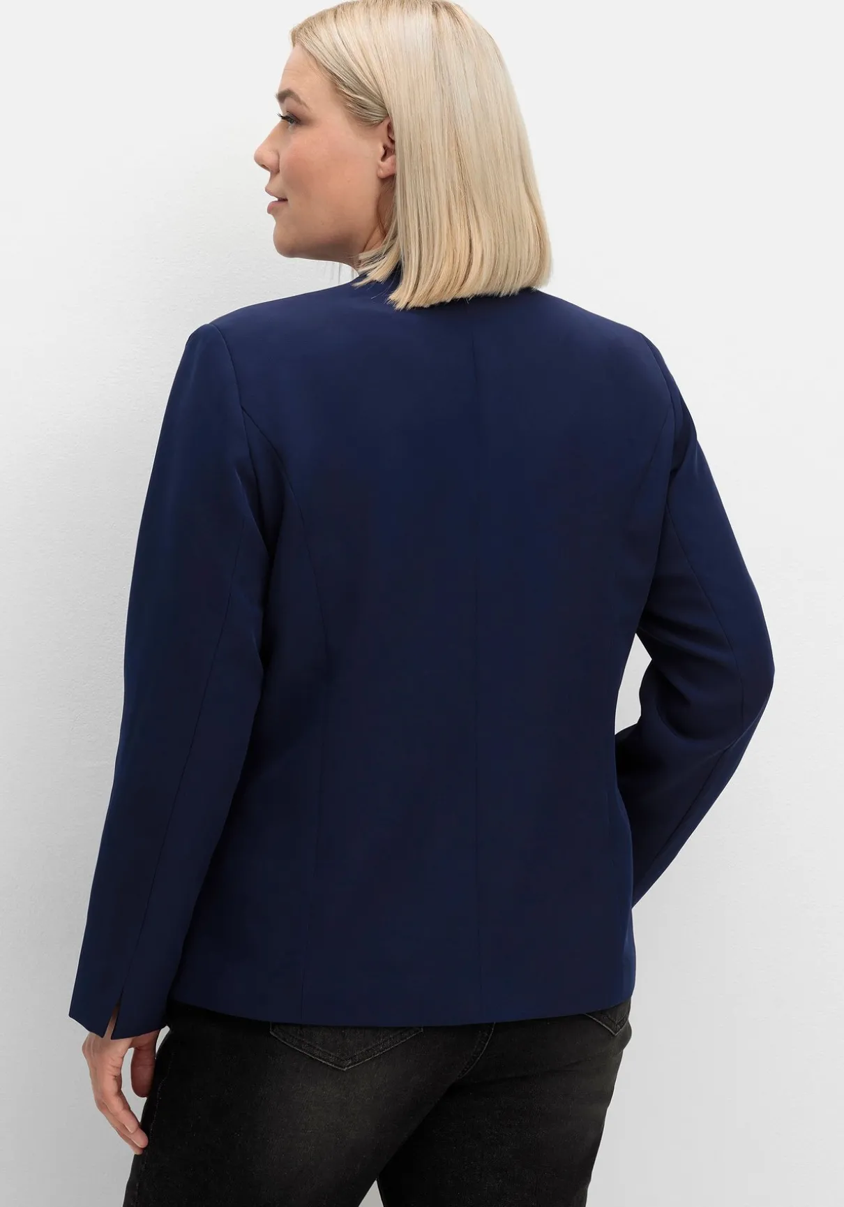 Blazer mit Stehkragen und Kontrast-Zipper