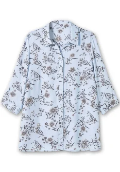Bluse in leichter A-Linie, mit floralem Print