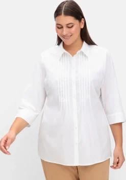 Bluse mit Biesen und 3/4-Ärmeln