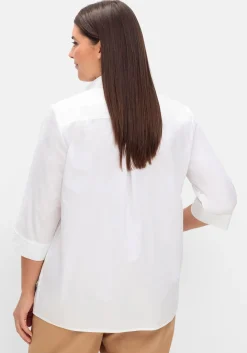 Bluse mit Biesen und 3/4-Ärmeln