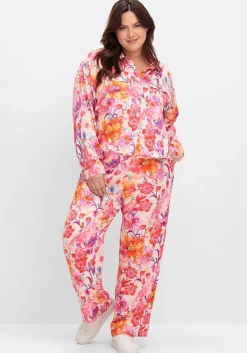 Blusenjacke mit Blumenprint, aus Viskose