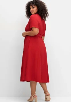 Blusenkleid mit Reverskragen und Bindegürtel