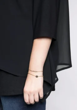 Blusenshirt in leichter A-Linie mit Zipfelsaum