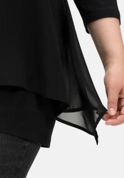 Blusenshirt mit Chiffon, doppellagig