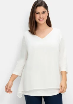 Blusenshirt mit Chiffon, doppellagig