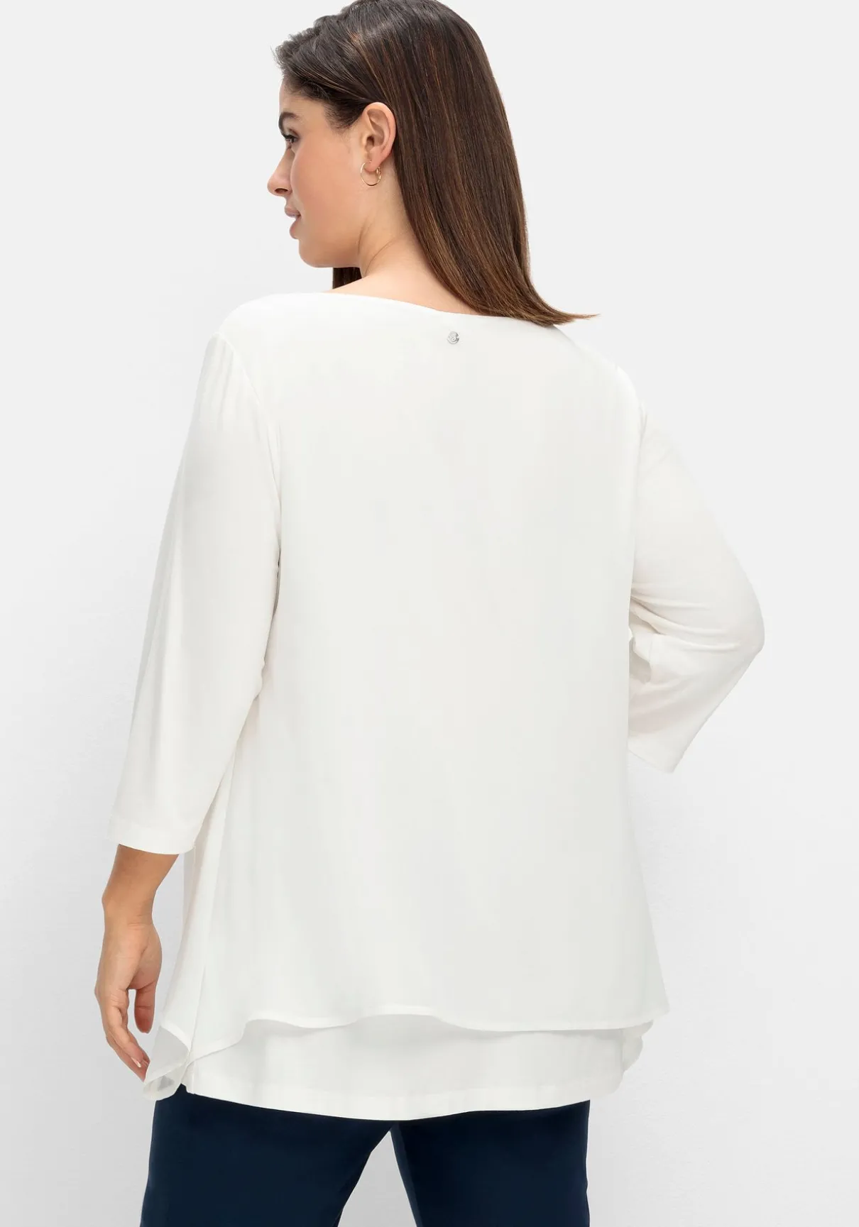 Blusenshirt mit Chiffon, doppellagig