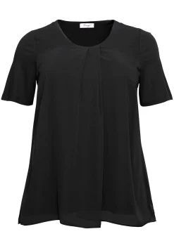 Blusenshirt mit gelegten Falten, im Lagenlook