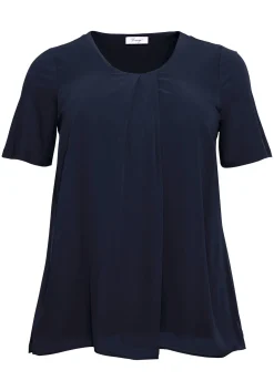 Blusenshirt mit gelegten Falten, im Lagenlook