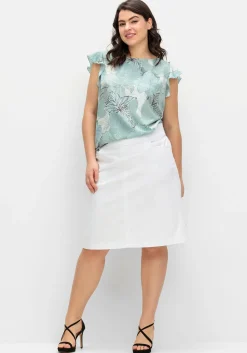 Blusentop mit floralem Print und Volants