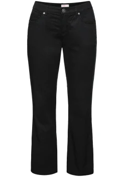 Bootcut-Hose aus elastischem Baumwoll-Twill