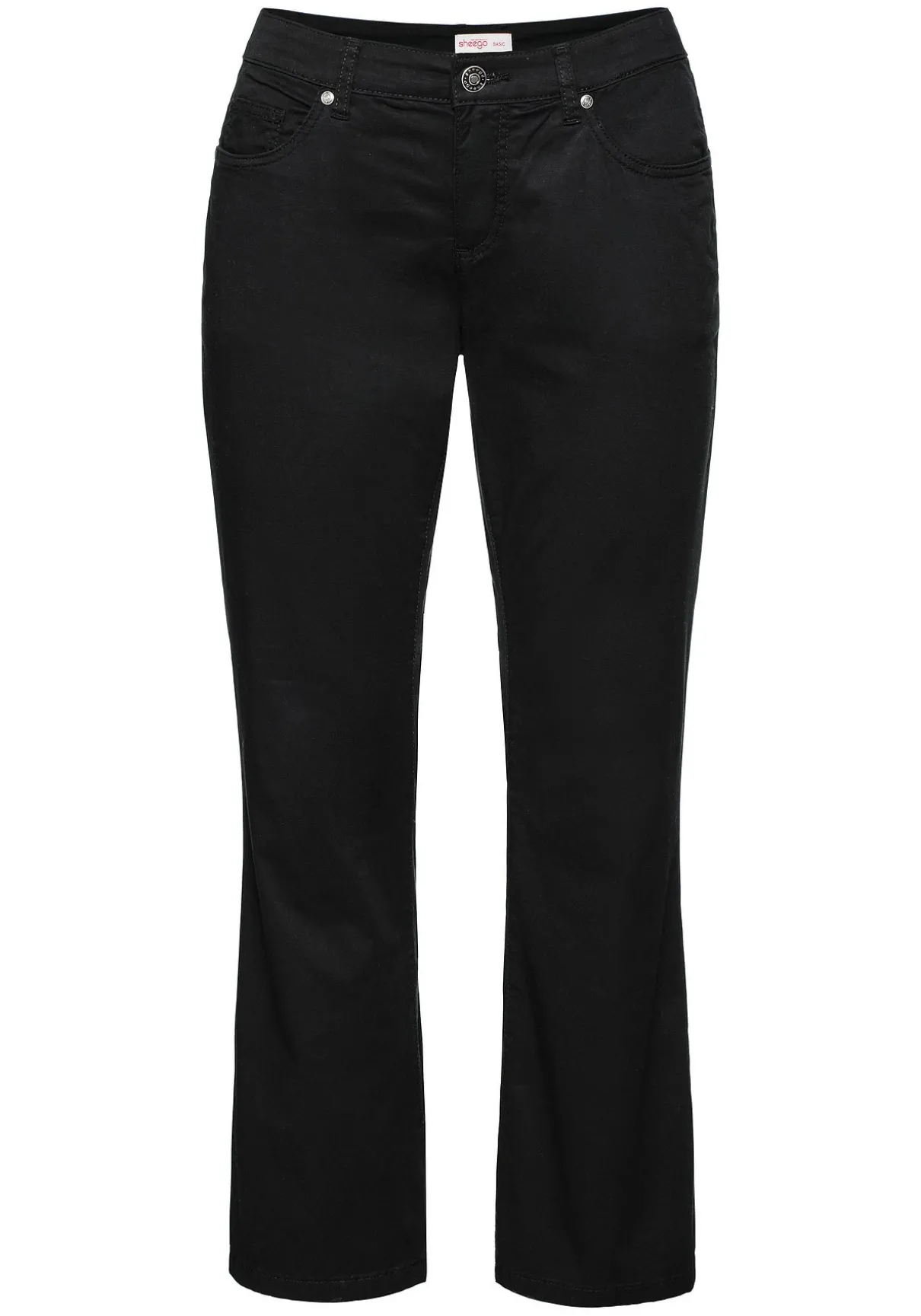 Bootcut-Hose aus elastischem Baumwoll-Twill