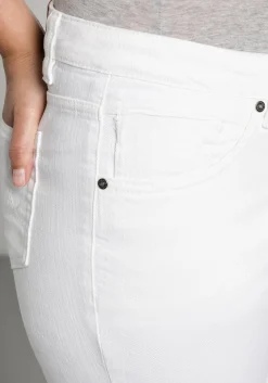 Bootcut-Jeans in 5-Pocket-Form, mit Used-Effekten