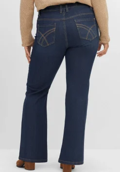 Bootcut-Jeans mit Kontrastnähten