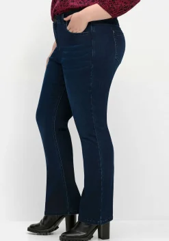 Bootcut-Jeans mit Catfaces und Shaping-Einsatz