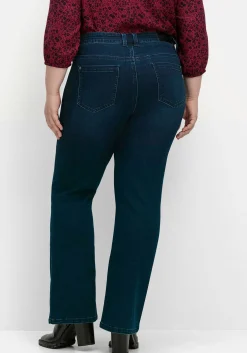 Bootcut-Jeans mit Catfaces und Shaping-Einsatz