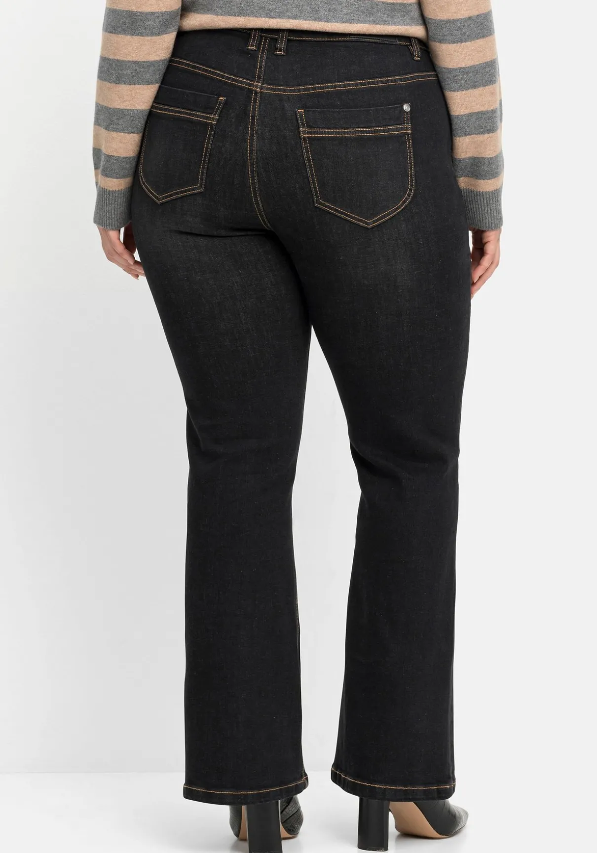 Bootcut-Jeans mit 3D-Catfaces