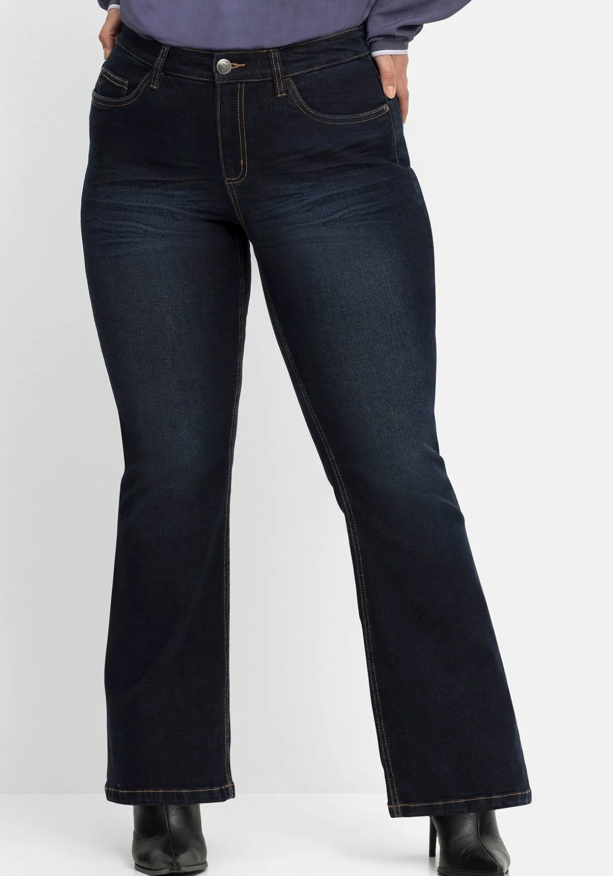 Bootcut-Jeans mit 3D-Catfaces