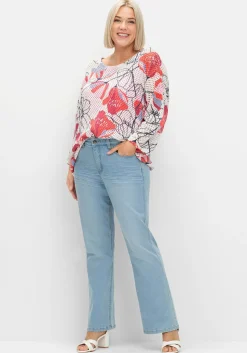 Bootcut-Jeans mit 3D-Catfaces