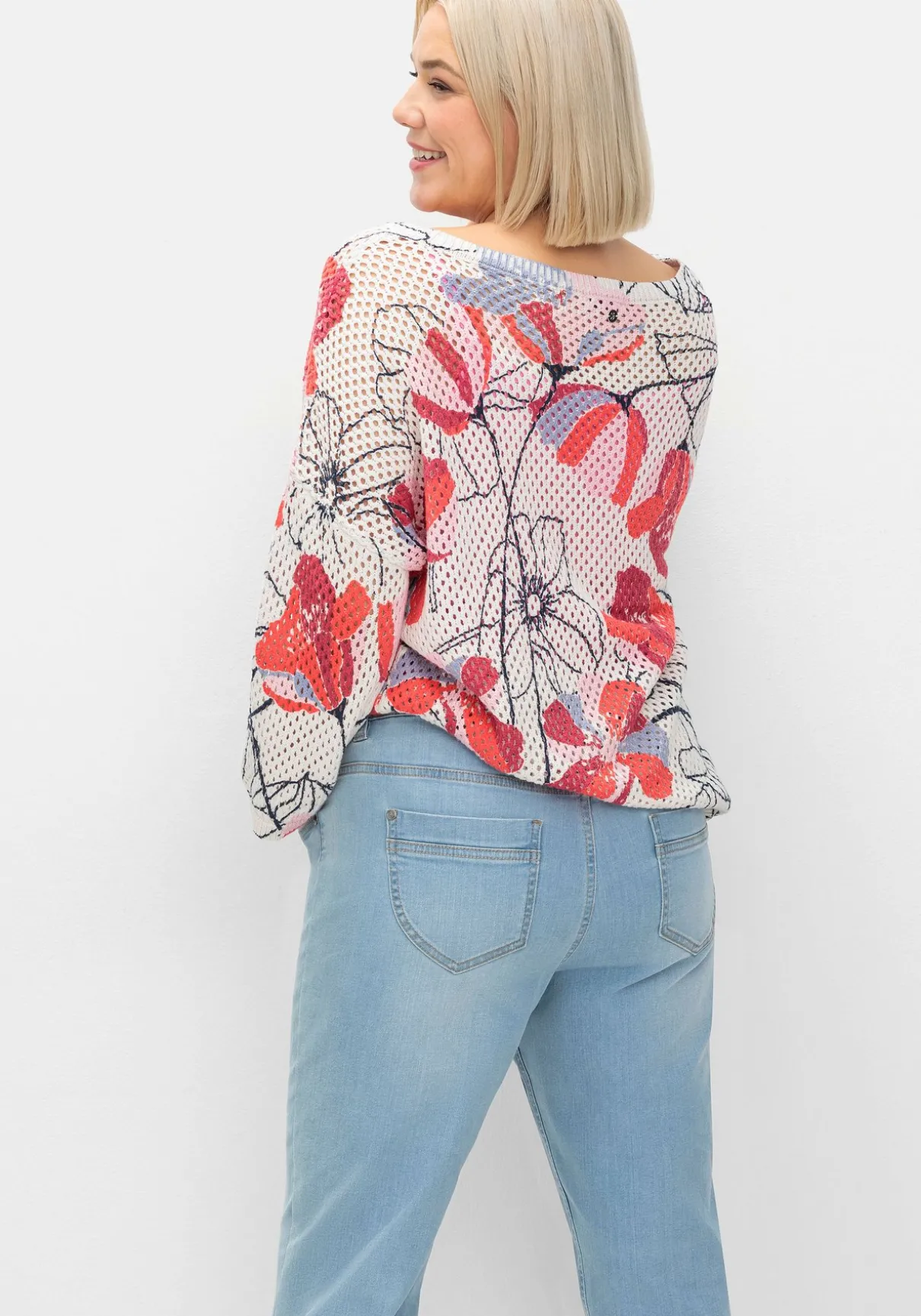 Bootcut-Jeans mit 3D-Catfaces