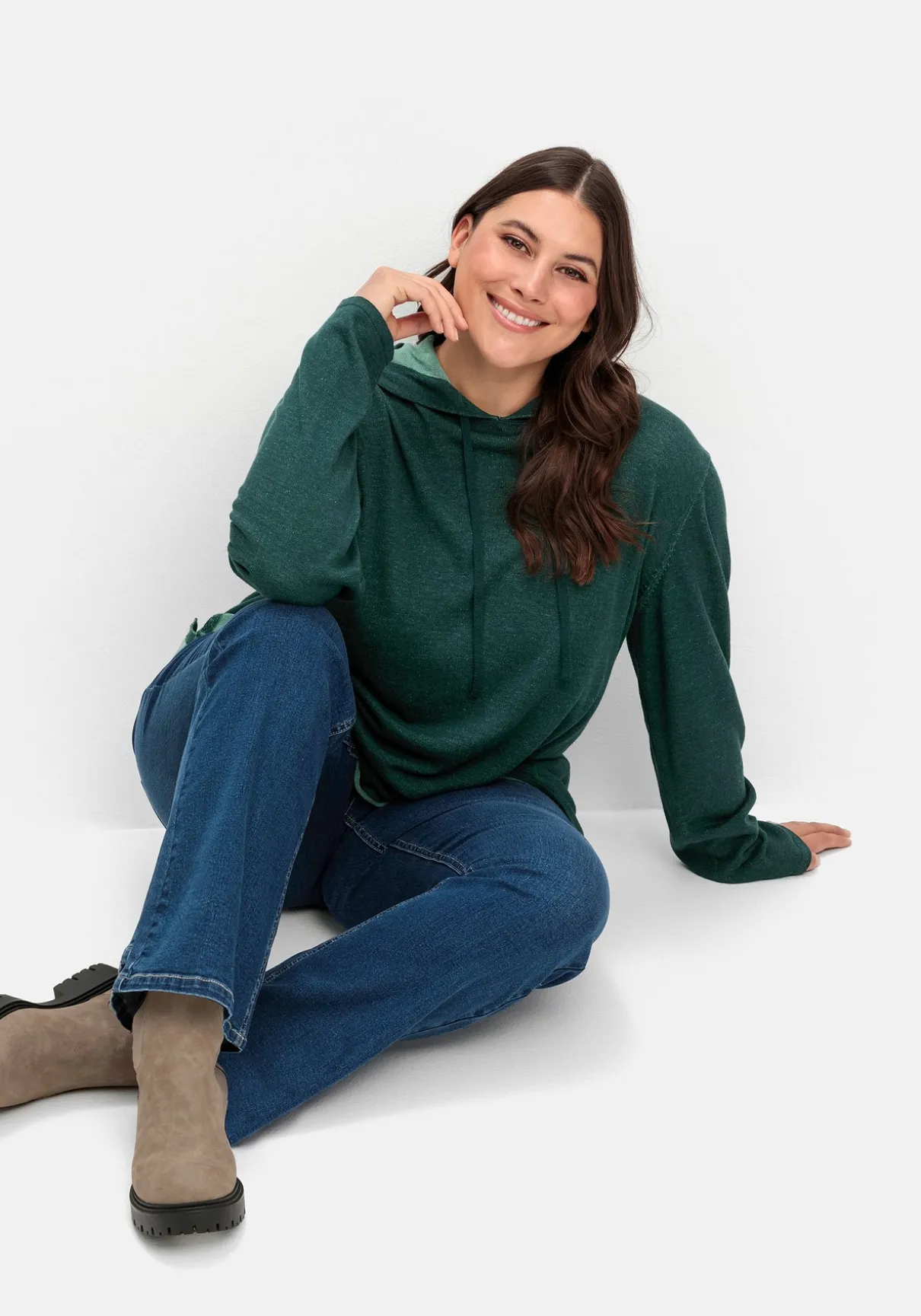 Bootcut-Jeans mit hohem Bund, im Curvy-Schnitt ANNE