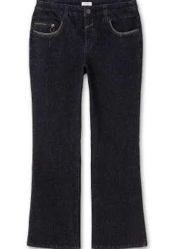 Bootcut-Jeans mit Kontrast-Stickerei, extralang