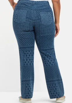 Bootcut-Jeans mit Lasercut-Allovermuster