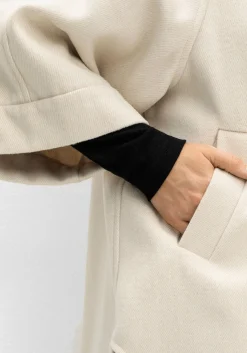 Cape-Jacke mit 3/4-Arm, mit Wolle