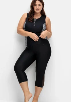 Capri-Badehose mit innenliegendem, fixiertem Slip