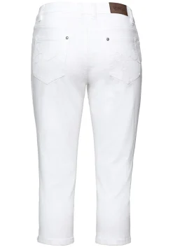 Caprijeans mit Used-Effekten