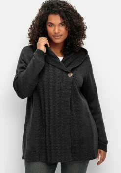 Cardigan mit Kapuze und Knopfverschluss