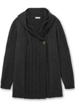 Cardigan mit Kapuze und Knopfverschluss