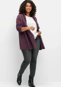 Cardigan mit Kapuze und Knopfverschluss