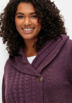 Cardigan mit Kapuze und Knopfverschluss