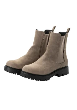 Chelsea-Boots aus Velourslederimitat