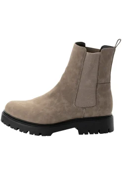 Chelsea-Boots aus Velourslederimitat