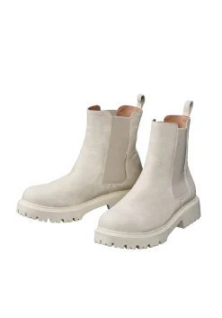 Chelsea-Boots aus Velourslederimitat