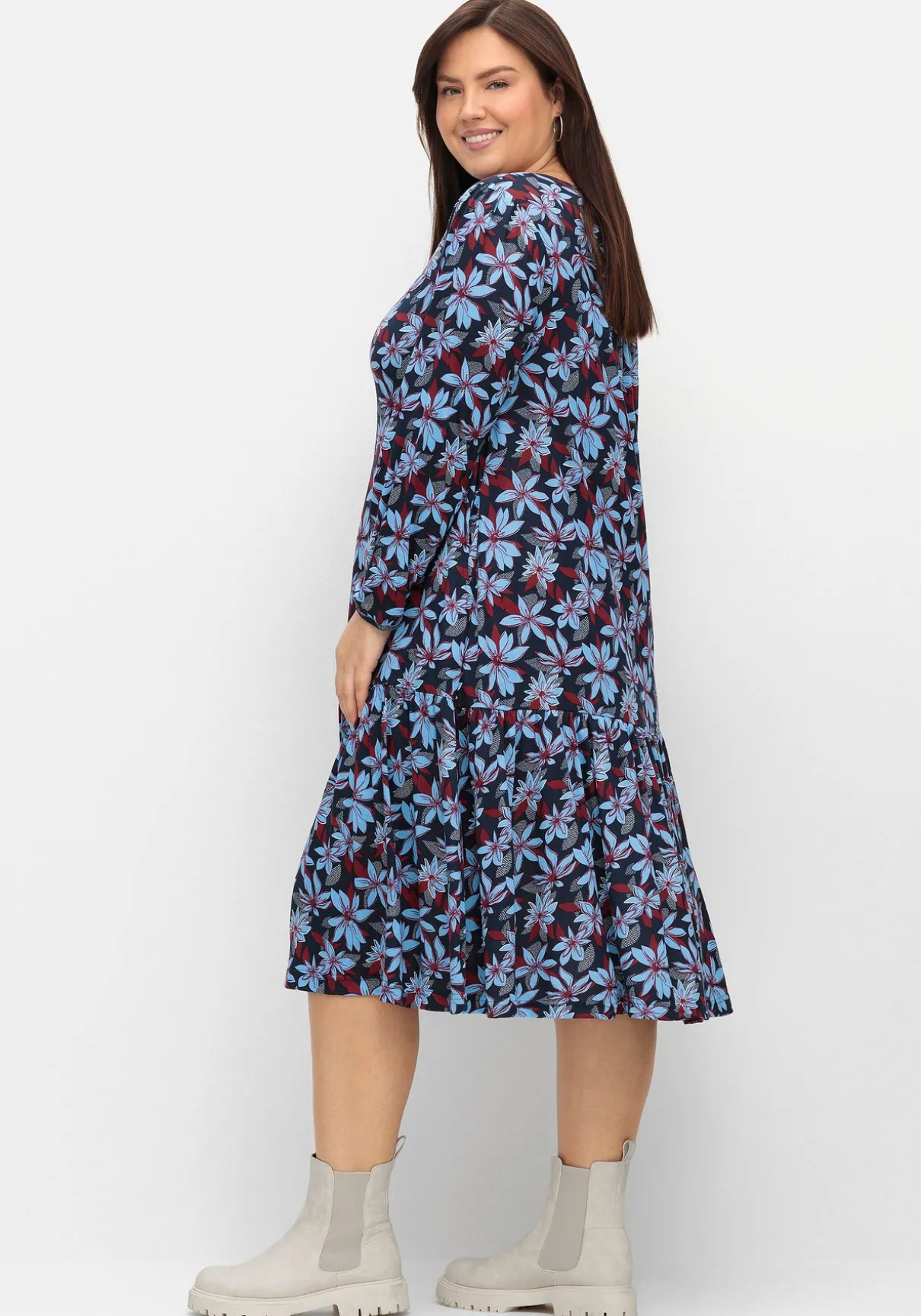 Chelsea-Boots aus Velourslederimitat