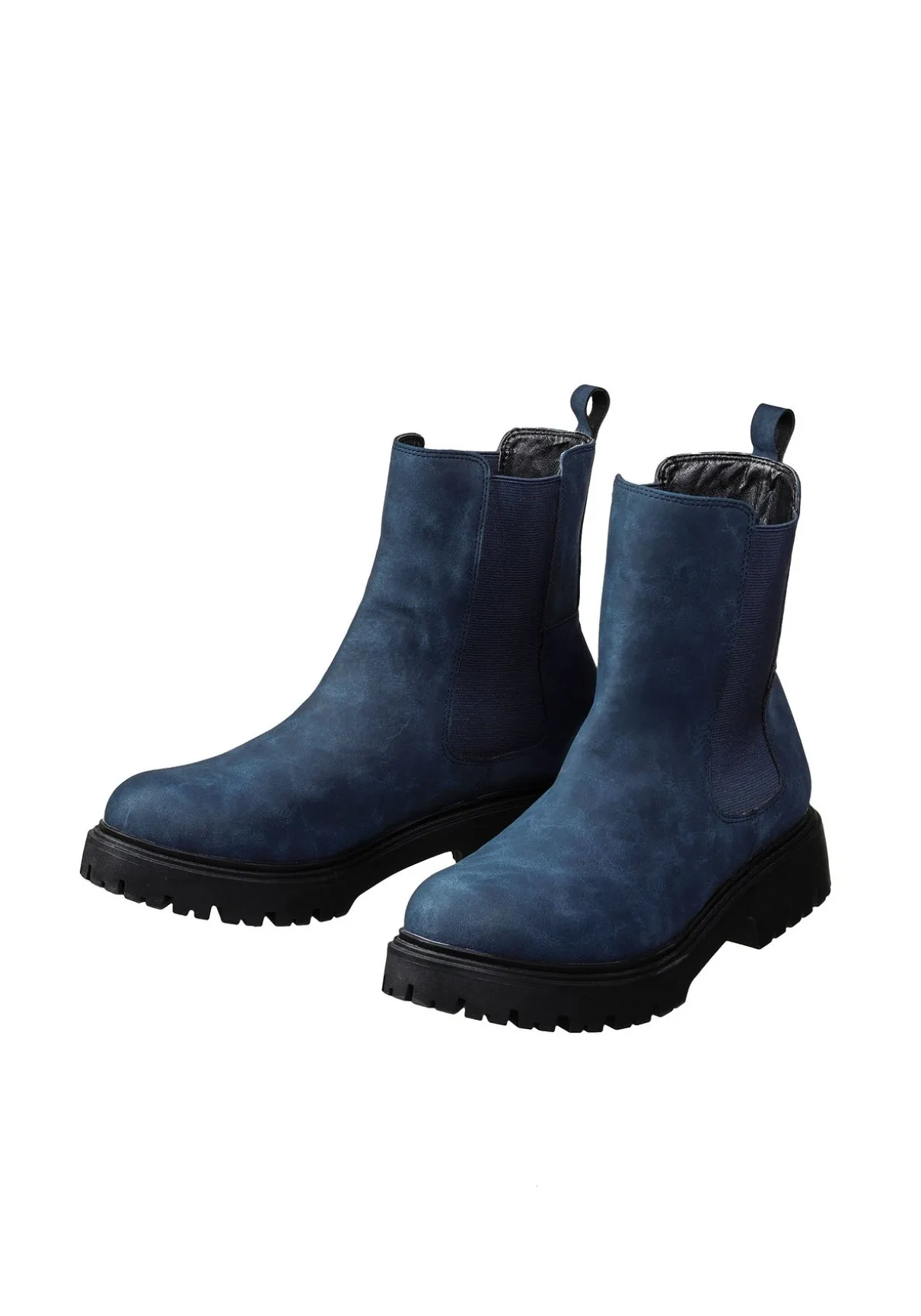 Chelsea-Boots aus Velourslederimitat