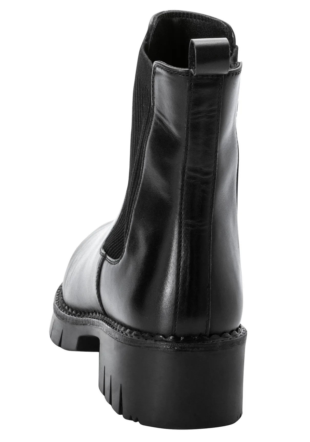 Chelsea-Boots mit stark profilierter Sohle, aus Leder