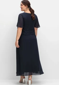 Chiffonkleid im Lagenlook, mit Schmucksteinen