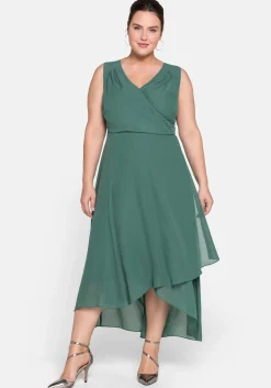 Chiffonkleid in Wickeloptik