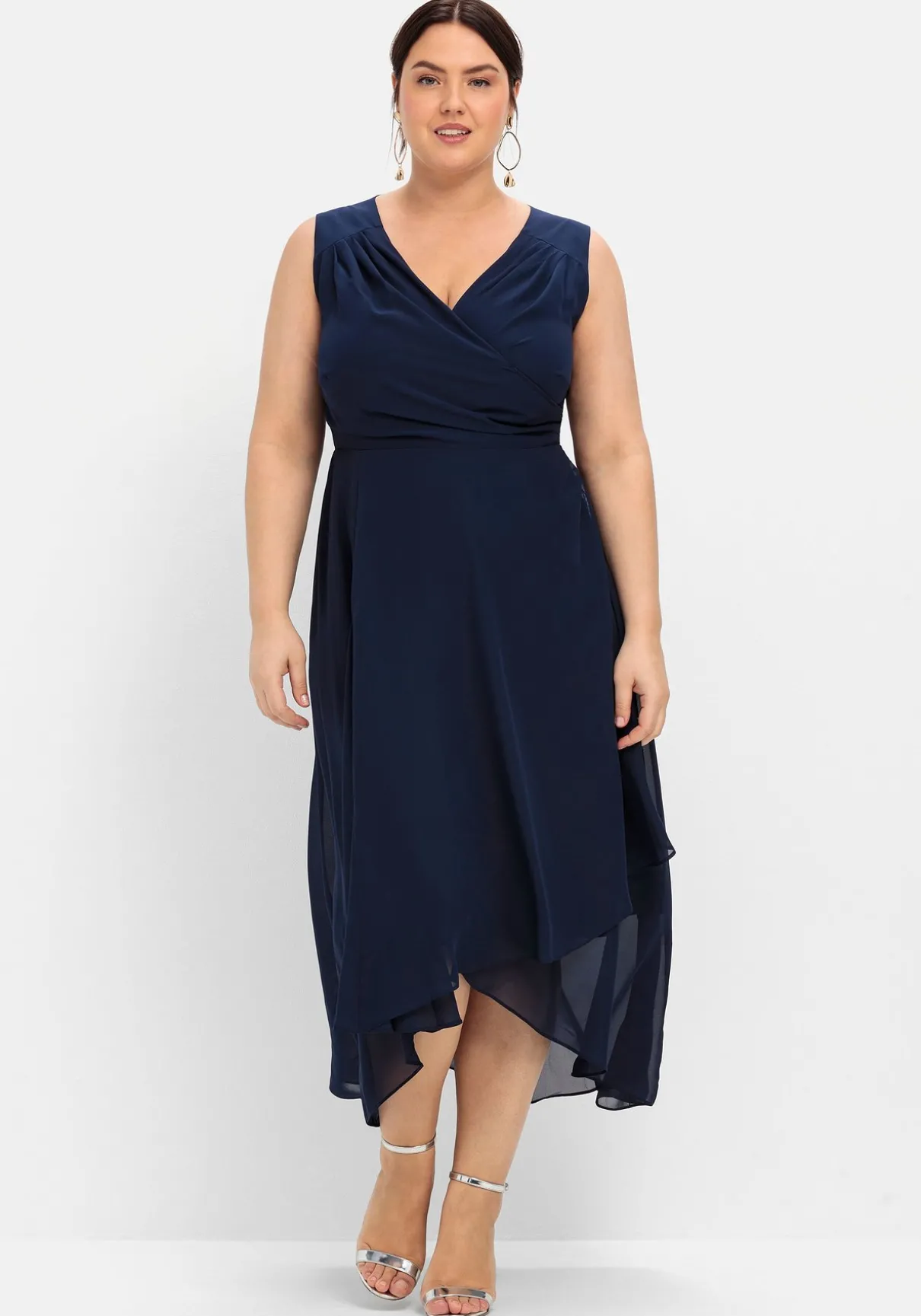 Chiffonkleid in Wickeloptik