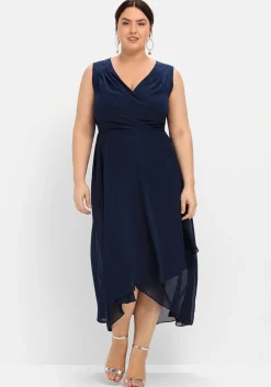 Chiffonkleid in Wickeloptik