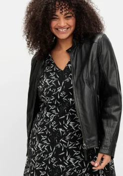 Chiffonkleid mit Blumendruck und Volant am Saum